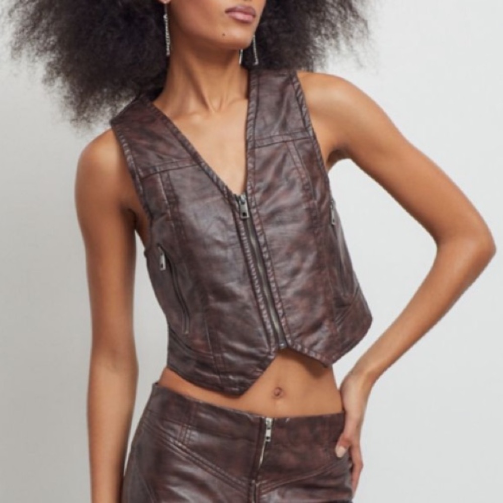 *SOLD UO Lana Faux Leather Vest